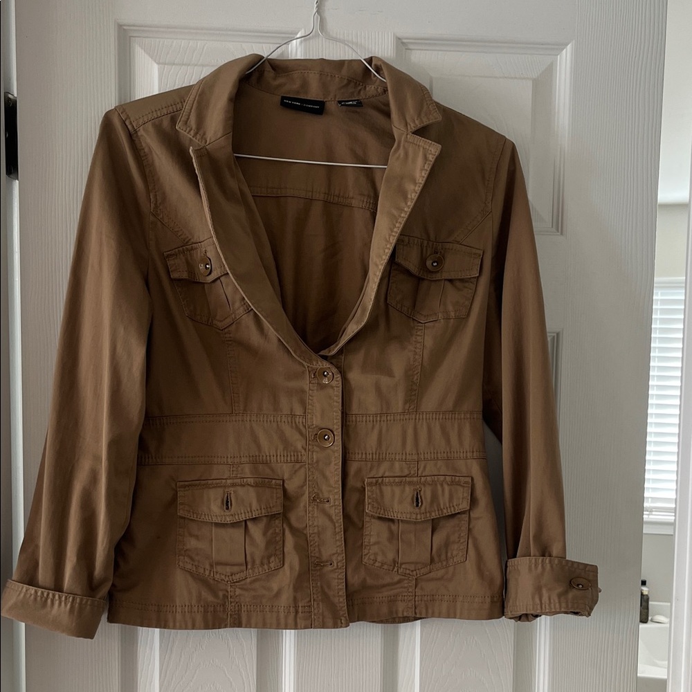 New York & Company Tan Utility Jacket
